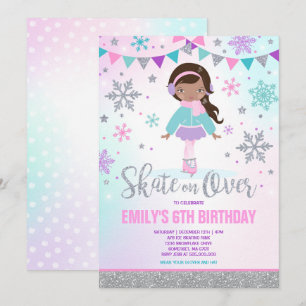 Invitación al patinaje sobre hielo Fiesta de patin