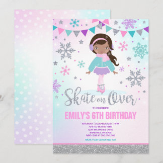 Invitación al patinaje sobre hielo Fiesta de patin
