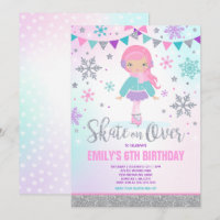 Invitación al patinaje sobre hielo Fiesta de patin