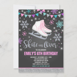 Invitación al patinaje sobre hielo Fiesta de patin