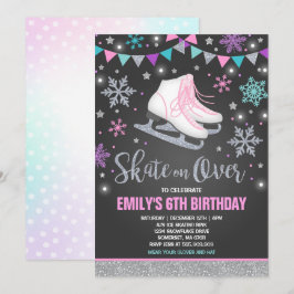 Invitación al patinaje sobre hielo Fiesta de patin