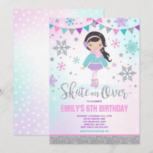 Invitación al patinaje sobre hielo Fiesta de patin