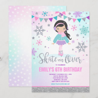 Invitación al patinaje sobre hielo Fiesta de patin