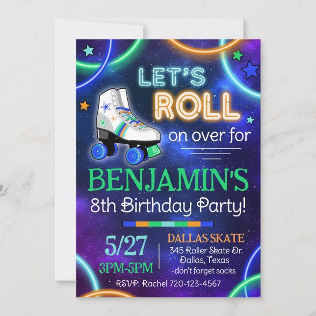 Invitación al patinaje sobre hielo, invitación al  (Anverso)