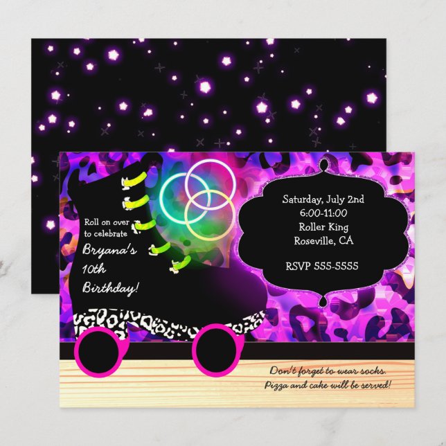 Invitación al patinaje sobre patinaje sobre patina (Anverso / Reverso)