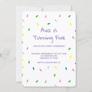 Invitación al patrón de cumpleaños de las rociadas