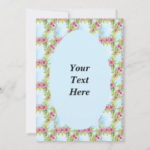 Invitación al patrón de trama de onda Rosa Art Nou