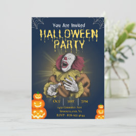 Invitación al Payaso Asesino de Halloween