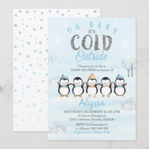 Invitación al Penguin Baby Shower Baby Shower