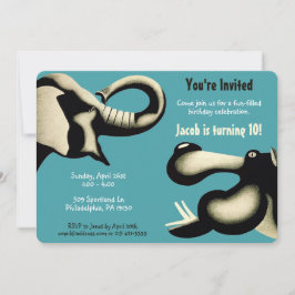 Invitación al Personalizable de estilo zoológico v