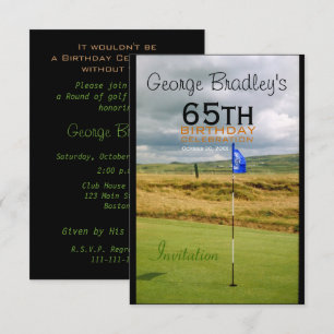 Invitación al Personalizable de golf de la celebra