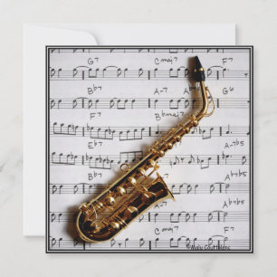 Invitación al Personalizable de jazz saxofón Fiest