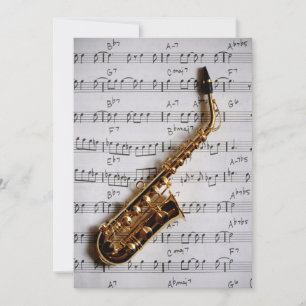 Invitación al Personalizable de jazz saxofón Fiest