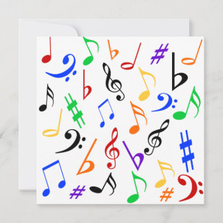 Invitación al Personalizable de notas musicales -
