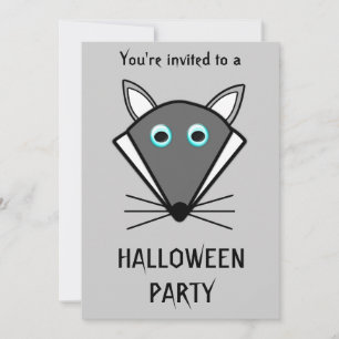Invitación al Personalizable Lobo de Halloween