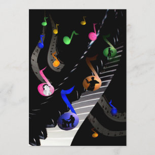 Invitación al Personalizable musical de cumpleaños