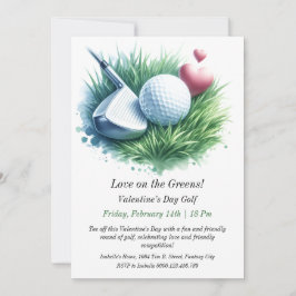Invitación al personalizable San Valentín Golf
