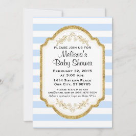Invitación al Personalizado Baby Shower, oro, fran