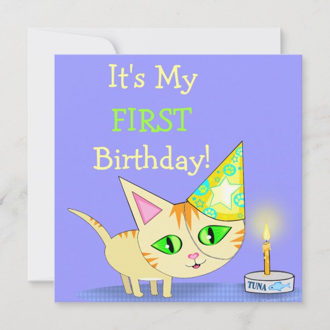 Invitación al Personalizado del pastel de cumpleañ (Anverso)