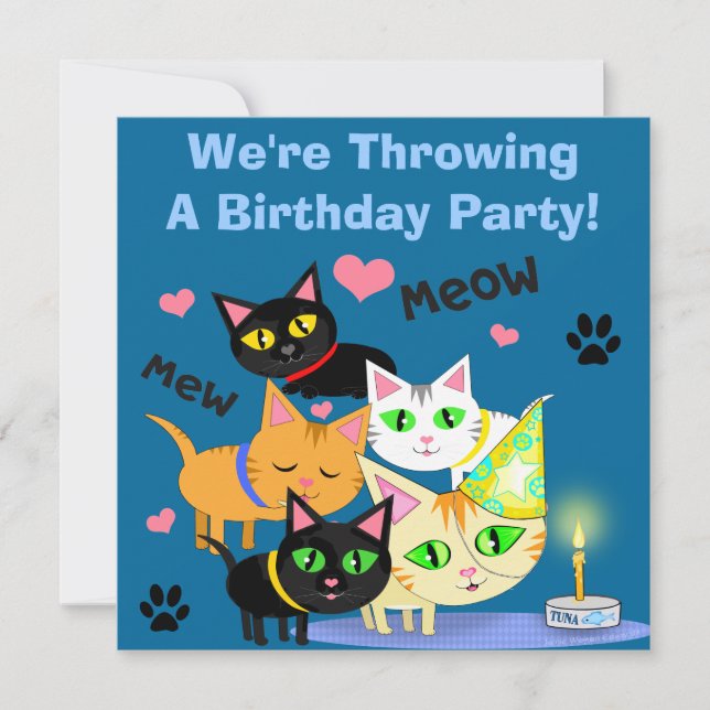 Invitación al Personalizado del pastel de cumpleañ (Anverso)