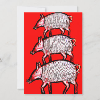 Invitación al picnic de verano - Cerdos de arte po