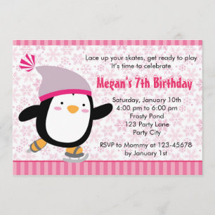 Invitación al pingüino - Cumpleaños de los Chicas 