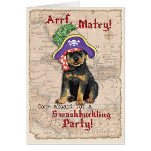 Invitación al pirata de Rottweiler