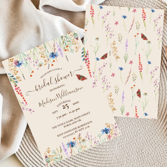 Invitación al prado de flores silvestres y maripos (Subido por el creador)