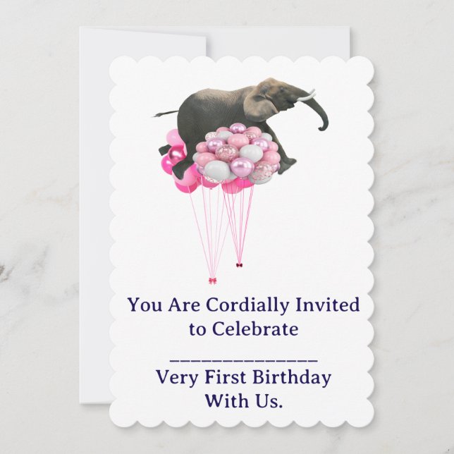 Invitación al primer cumpleaños (Anverso)