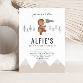 Invitación al primer cumpleaños de Bear Mountains