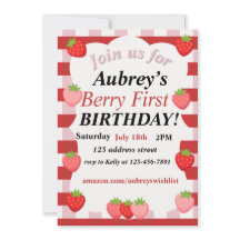 invitación al primer cumpleaños de berry