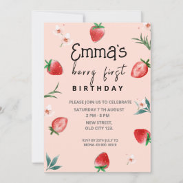 Invitación al Primer Cumpleaños de Berry