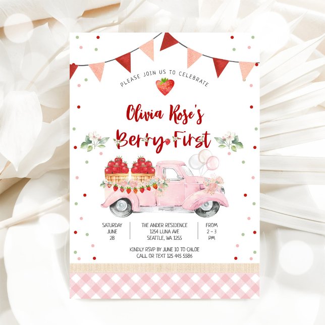 Invitación al Primer Cumpleaños de Berry (Subido por el creador)