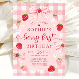Invitación al primer cumpleaños de Berry, 1er cump