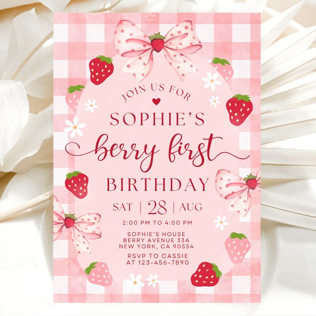 Invitación al primer cumpleaños de Berry, 1er cump (Subido por el creador)