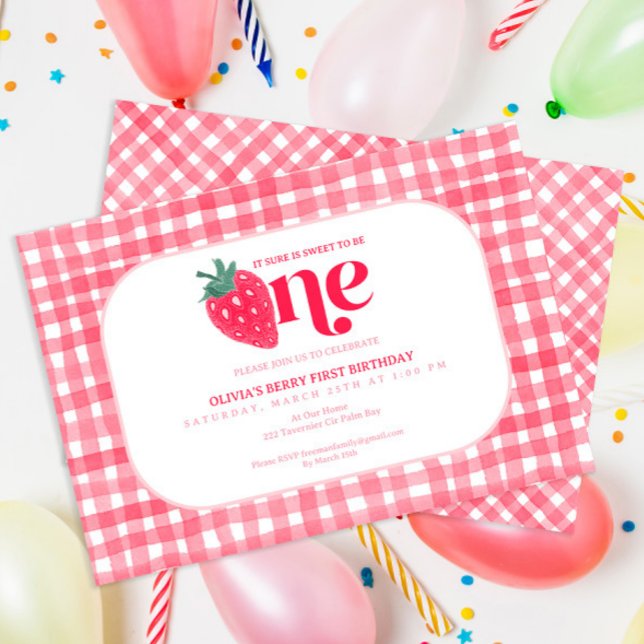 Invitación al primer cumpleaños de Berry - Paja ac (Subido por el creador)
