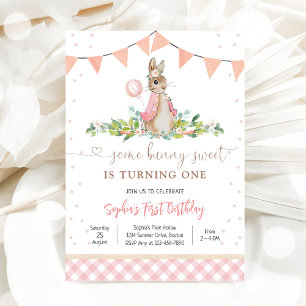 Invitación al Primer Cumpleaños de Bunny
