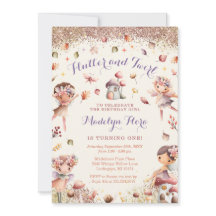 Invitación al primer cumpleaños de Fall Fairy - BK