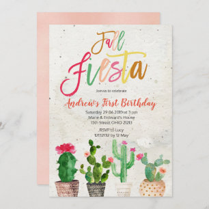 Invitación al primer cumpleaños de Fall Fiesta