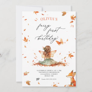 Invitación al primer cumpleaños de Fall y Fox