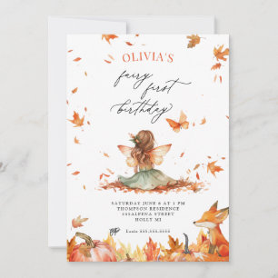 Invitación al primer cumpleaños de Fall y Fox