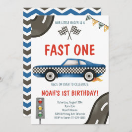 Invitación al primer cumpleaños de Fast One Blue R