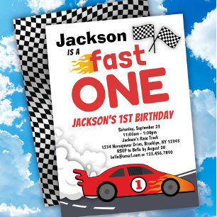 Invitación al primer cumpleaños de Fast ONE Race C
