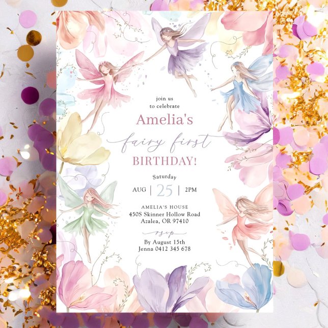 Invitación al Primer Cumpleaños de Hada, Invitació (Subido por el creador)