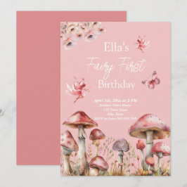 Invitación al primer cumpleaños de hadas