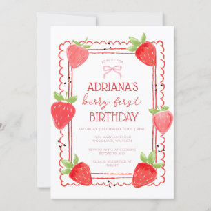 Invitación al primer cumpleaños de la niña de la f