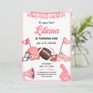 Invitación al primer cumpleaños de la pelota de fú