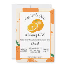 Invitación al primer cumpleaños de Little Cutie