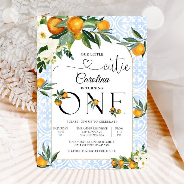 Invitación al Primer Cumpleaños de Little Cutie Ci (Subido por el creador)