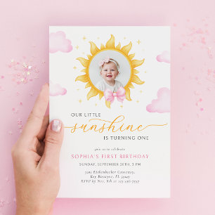 Invitación al primer cumpleaños de Little Sunshine